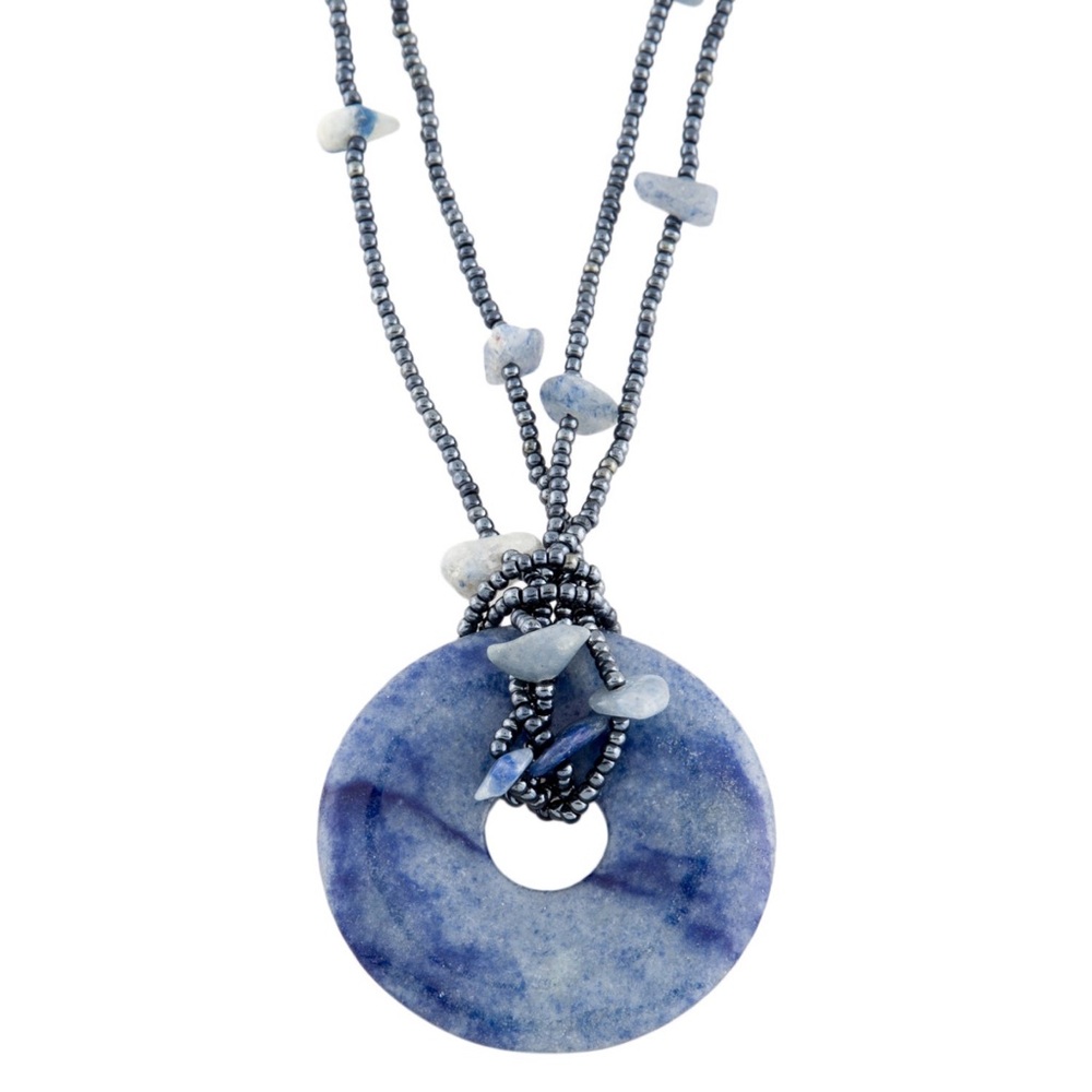 CH Blue Stone Pendant Necklace